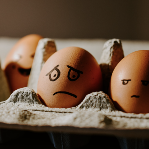 An egg with a sad face drawn on it. With anxiety counseling in NYC, NY, you can learn how to mange your anxiety. Start today by calling us!