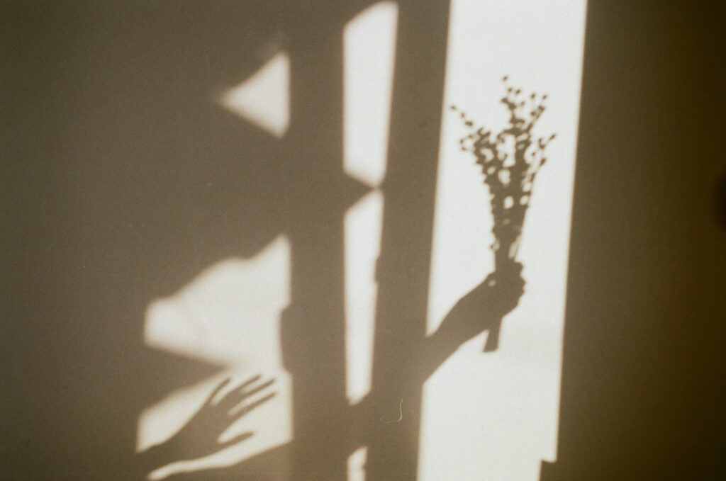A shadow of an individual holding flowers out. With anxiety counseling in NYC, NY, you can build a self-compassion practice that works just for you! Learn more from an anxiety therapist. 